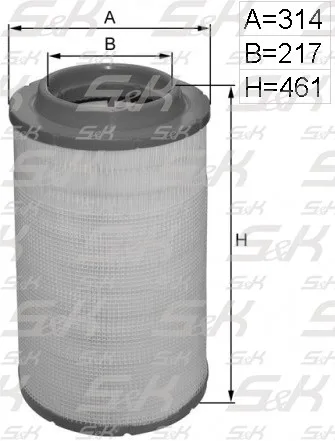 Воздушный фильтр S&K GMBH SK-5850050-01, высота 461 мм